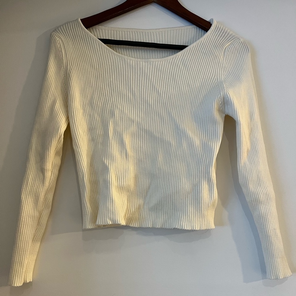 Beige long sleeve shirt